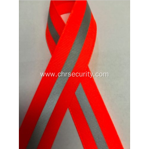 Orange reflective sewing ribbon